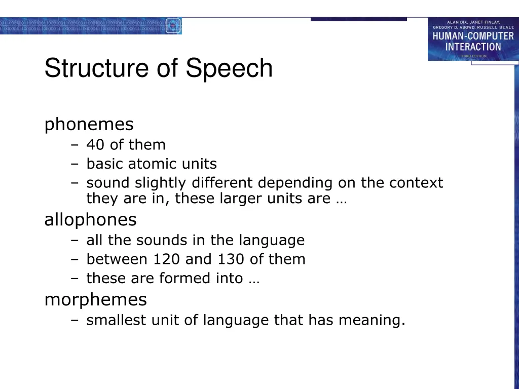 structure of speech