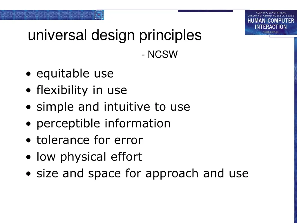 universal design principles