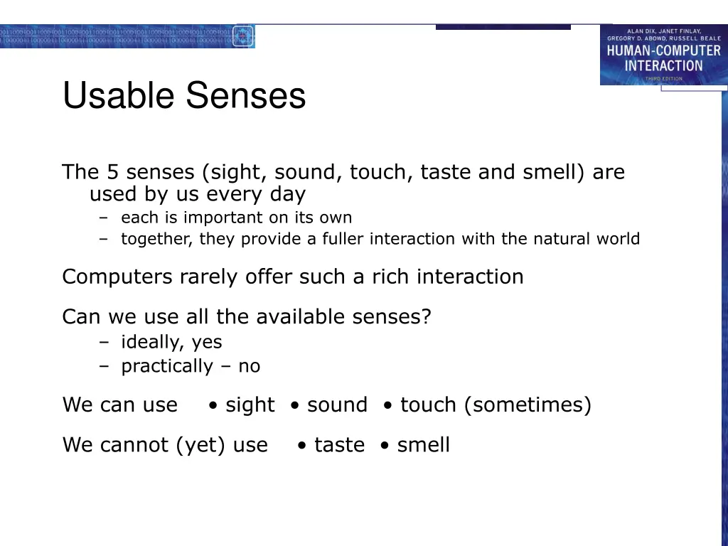 usable senses