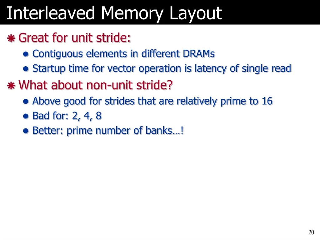 interleaved memory layout