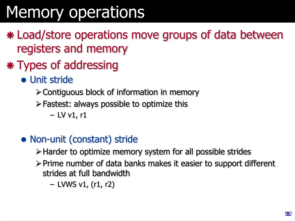 memory operations