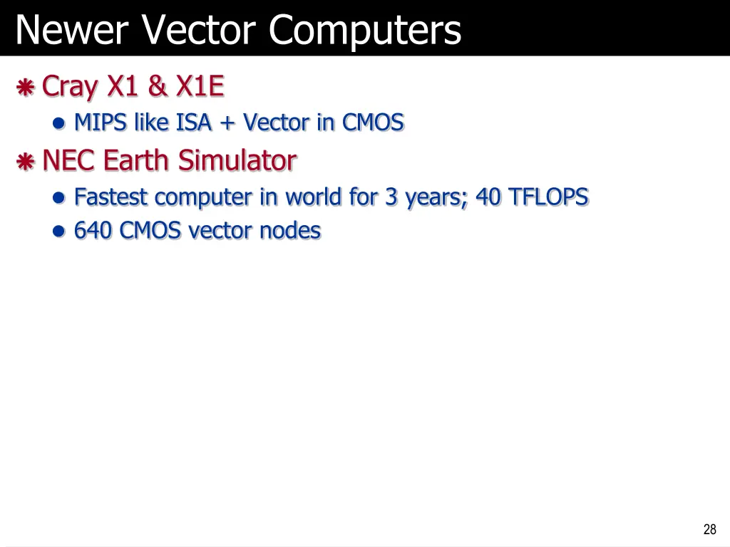 newer vector computers