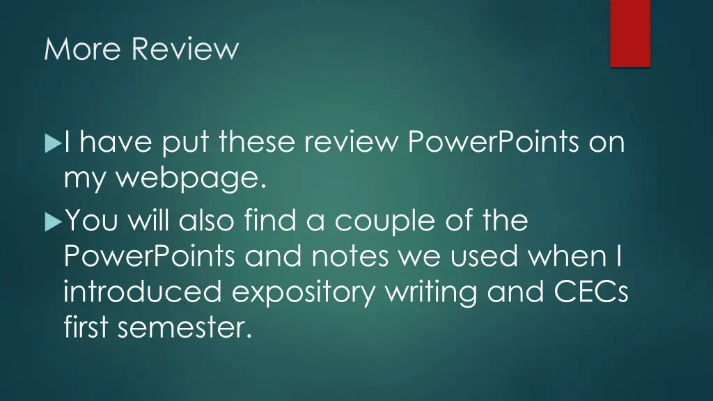 more review