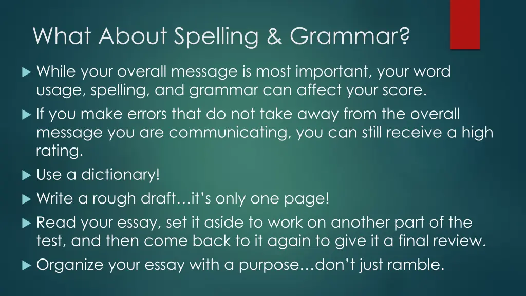 what about spelling grammar