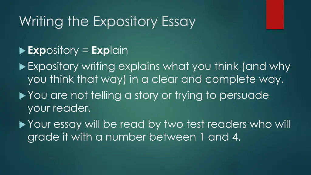 writing the expository essay