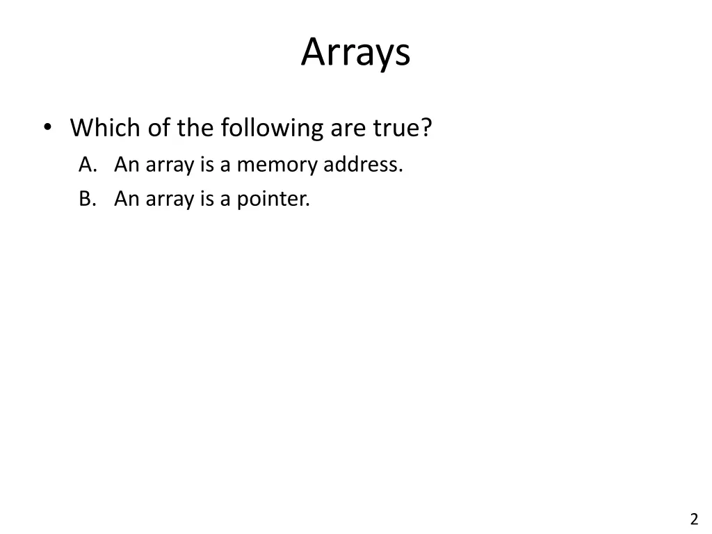 arrays