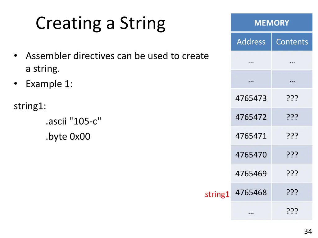 creating a string 2