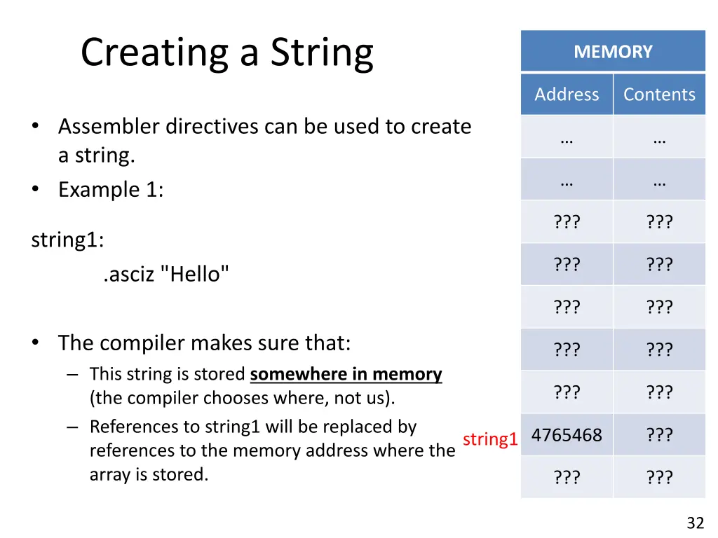 creating a string