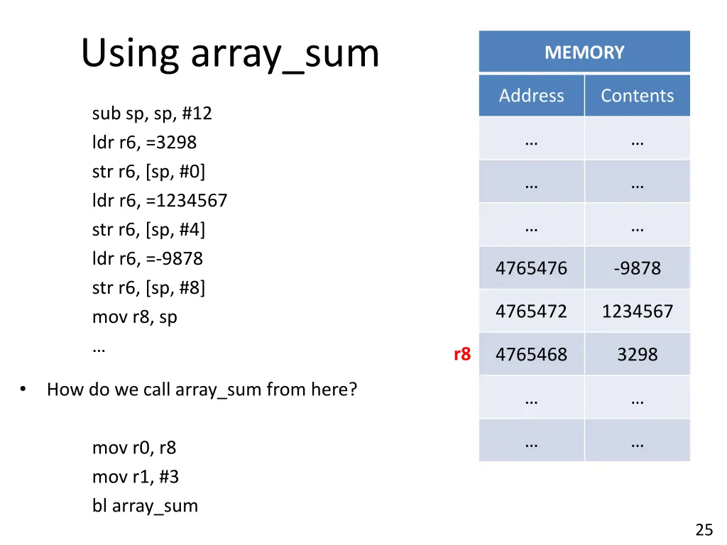 using array sum 1