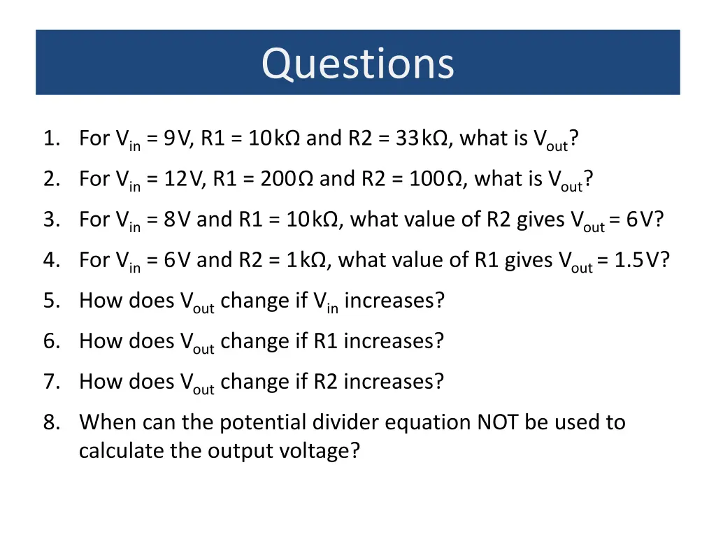 questions