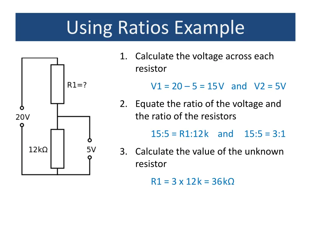 using ratios example
