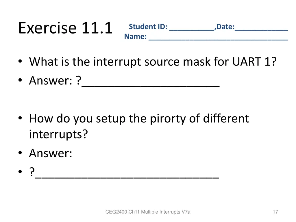 exercise 11 1