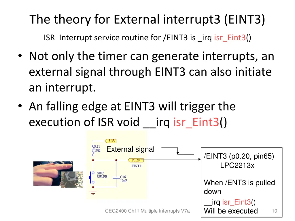 the theory for external interrupt3 eint3