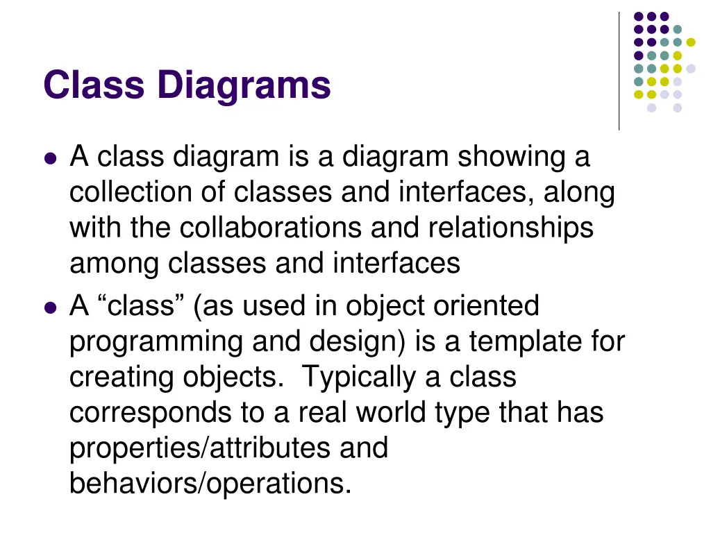 class diagrams