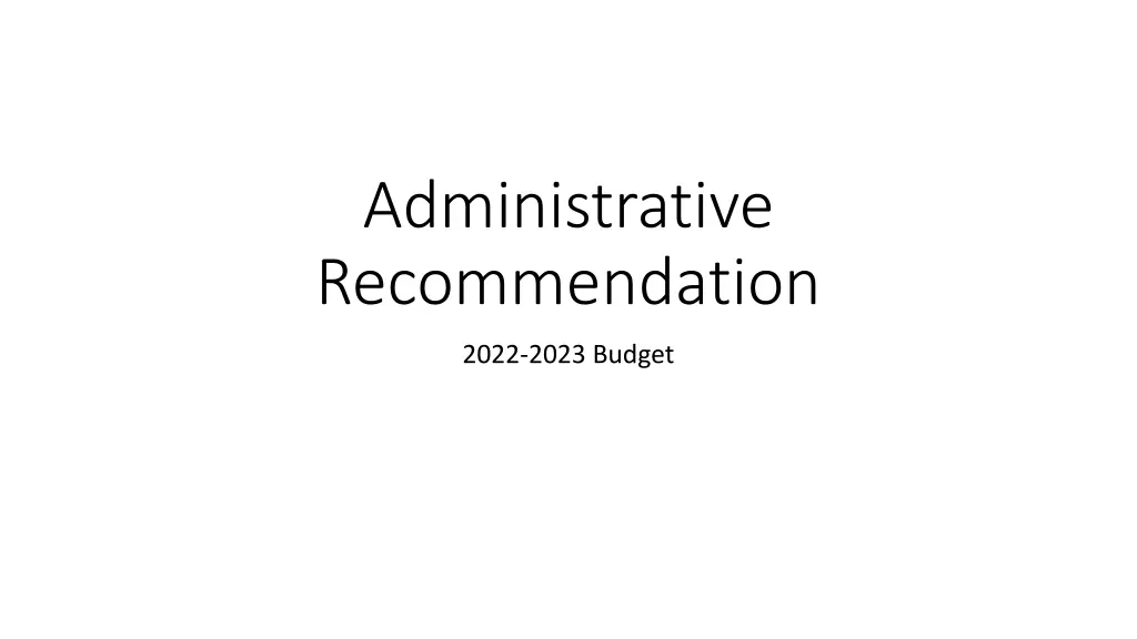administrative recommendation