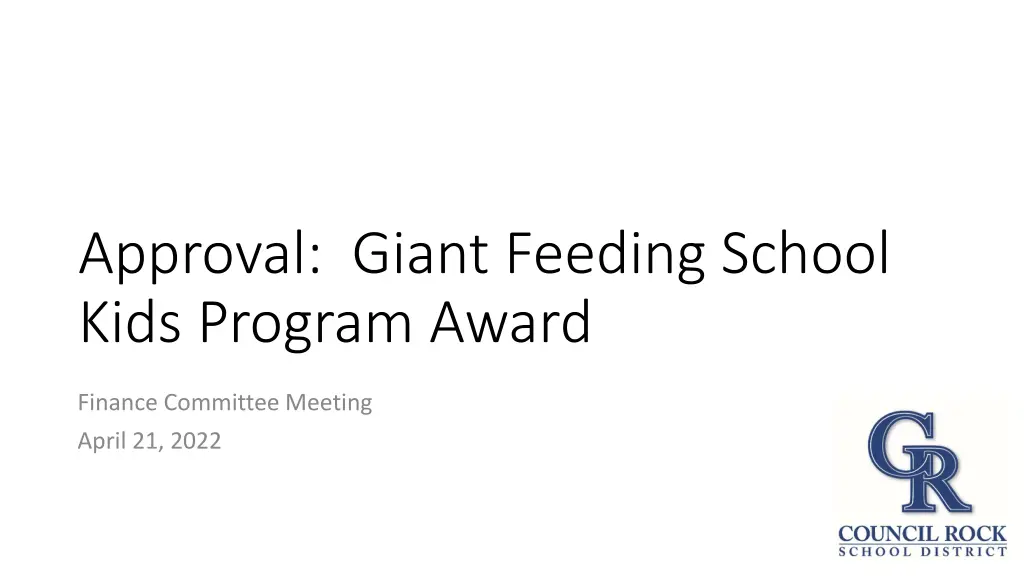 approval giant feeding school kids program award