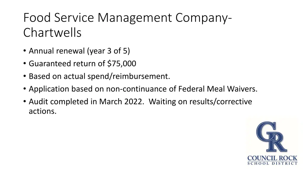 food service management company chartwells