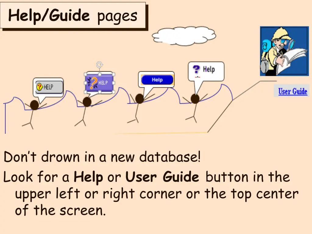 help guide pages