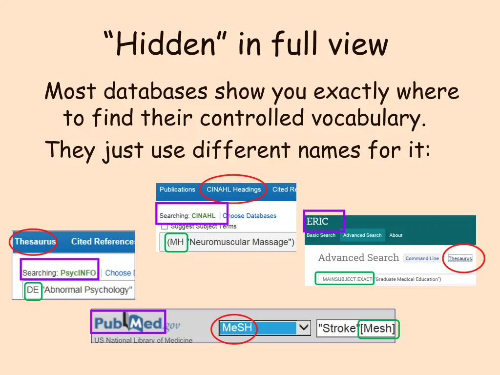 hidden in full view most databases show
