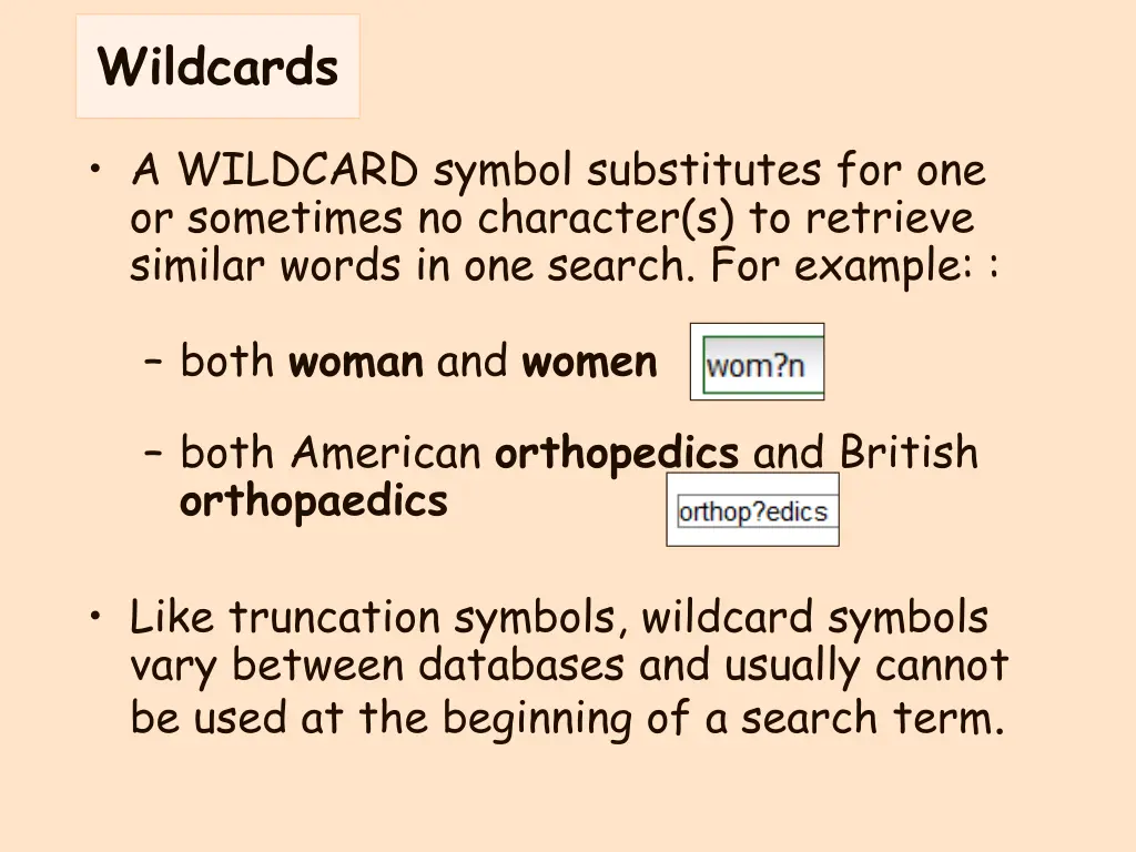 wildcards