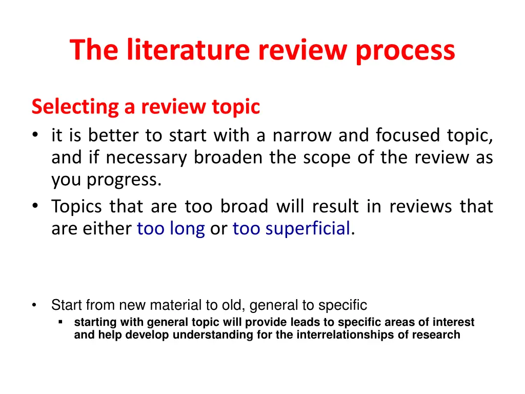 the literature review process 1