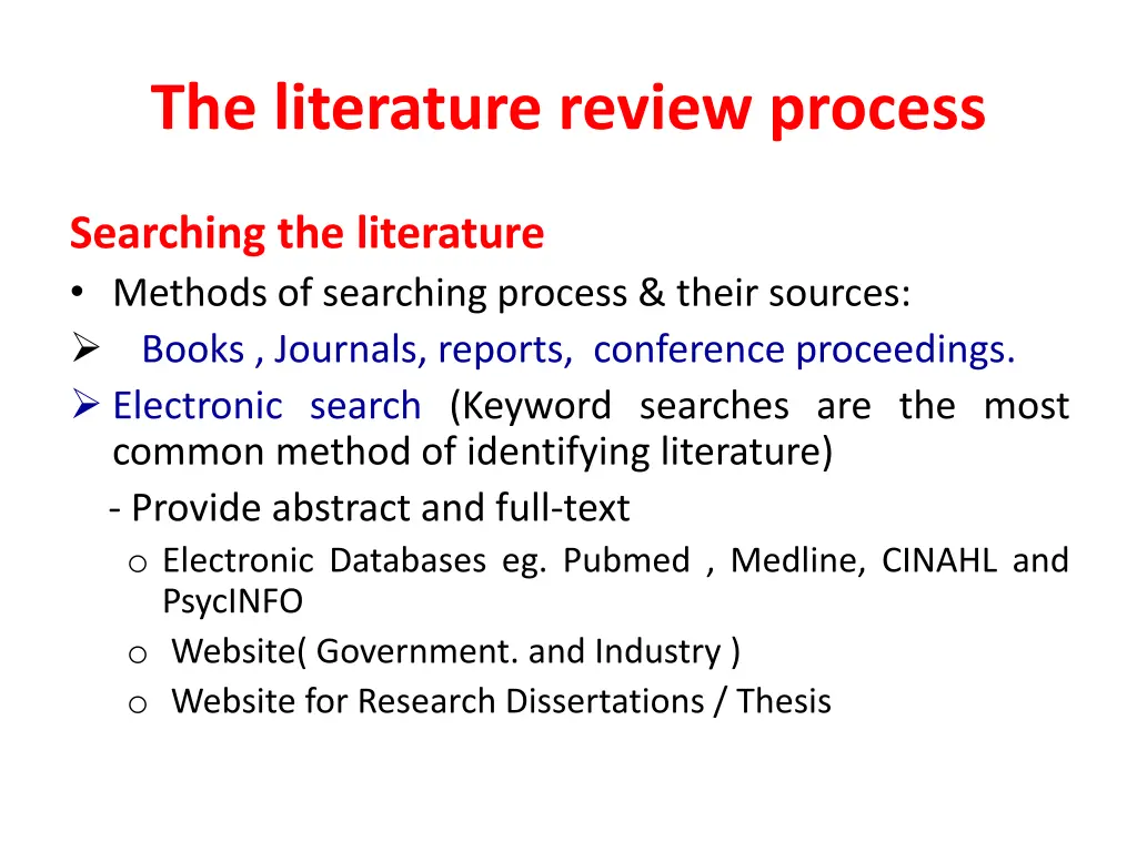 the literature review process 2