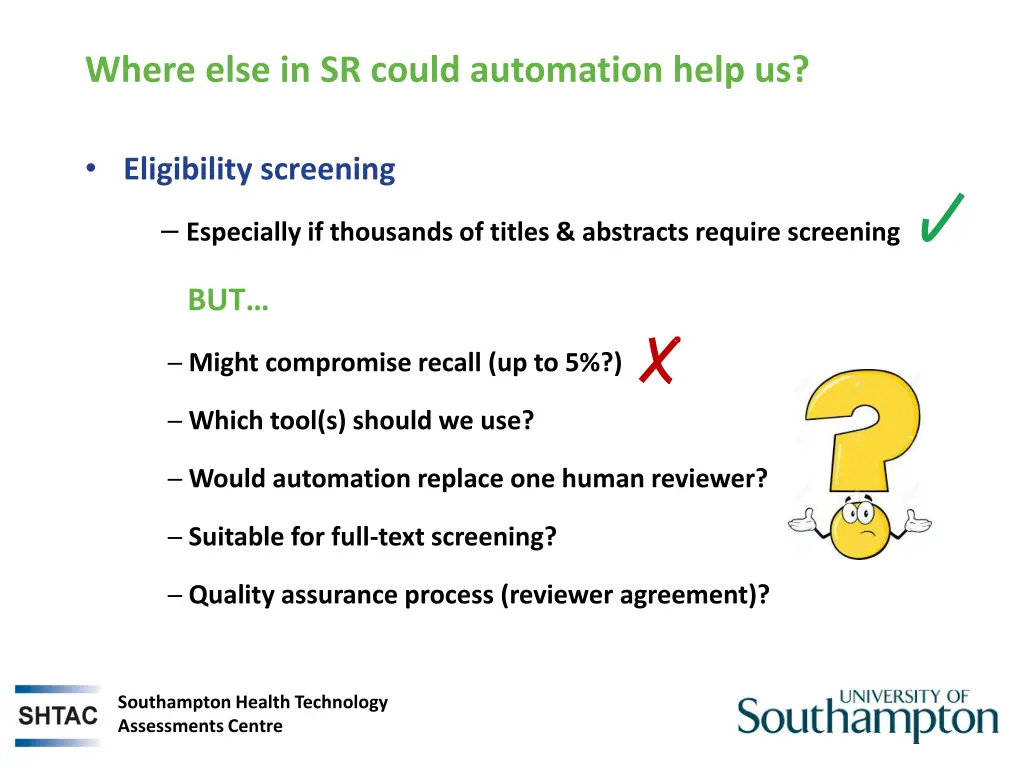 where else in sr could automation help us