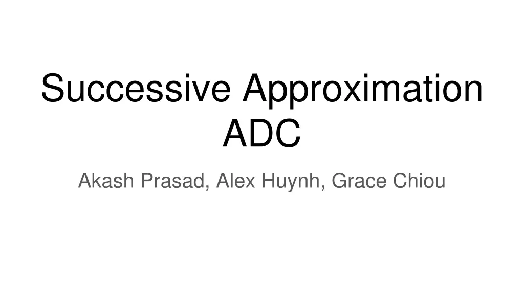 successive approximation adc