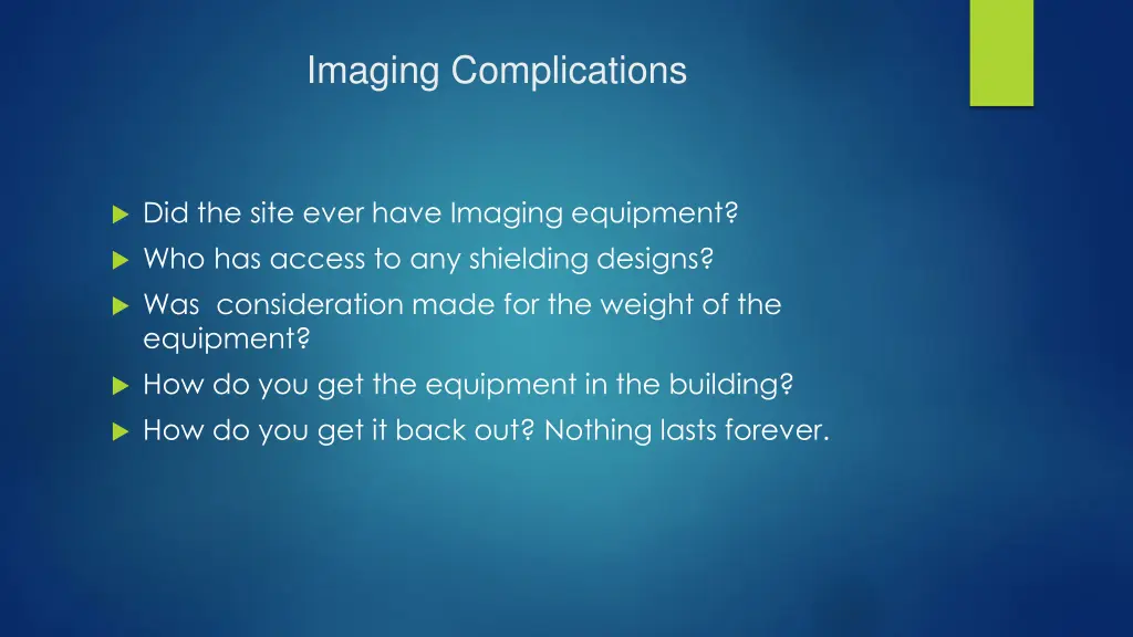 imaging complications