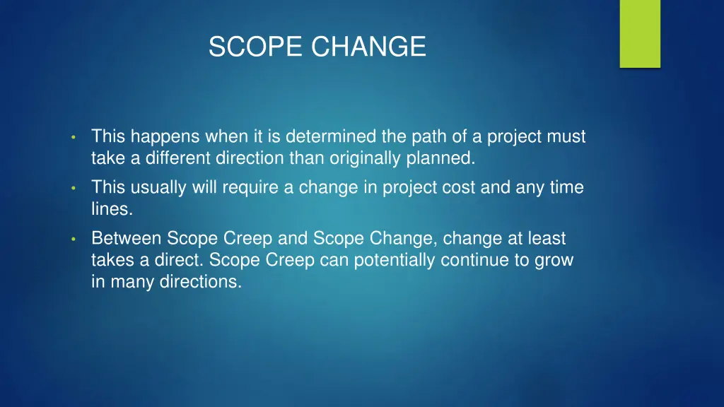 scope change