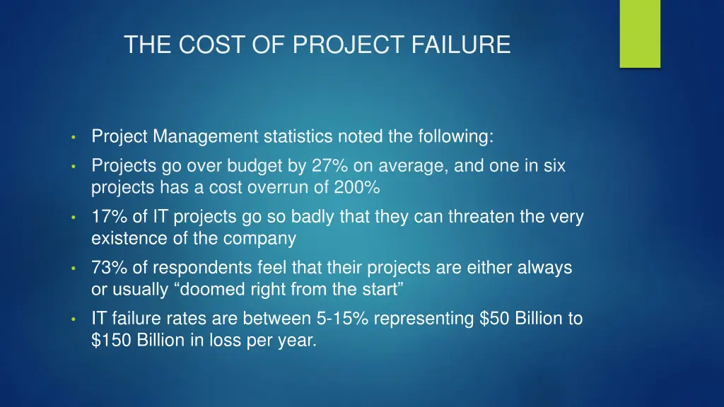 the cost of project failure