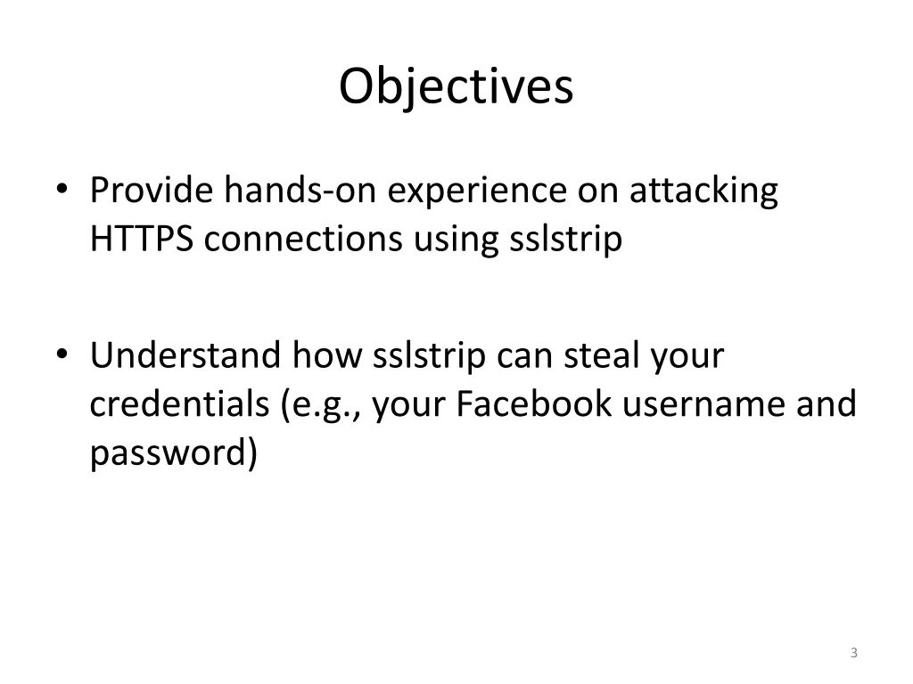 objectives