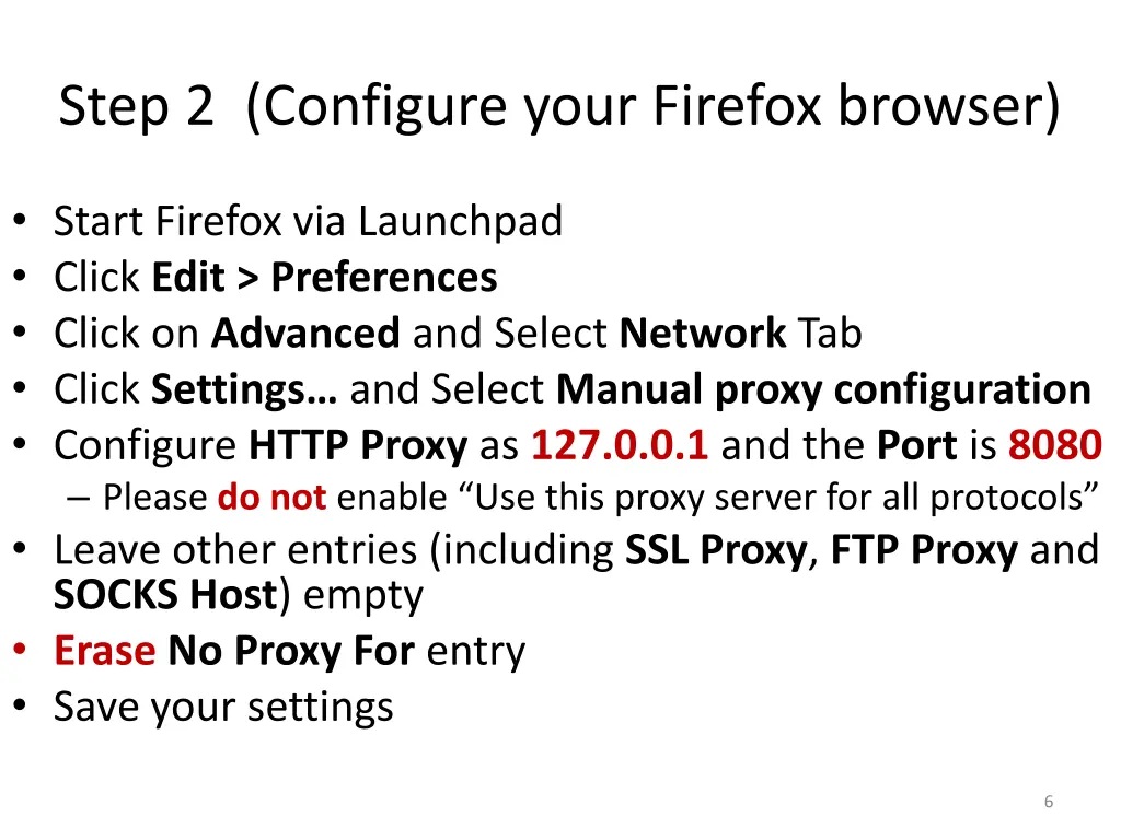 step 2 configure your firefox browser