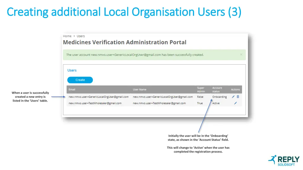 creating additional local organisation users