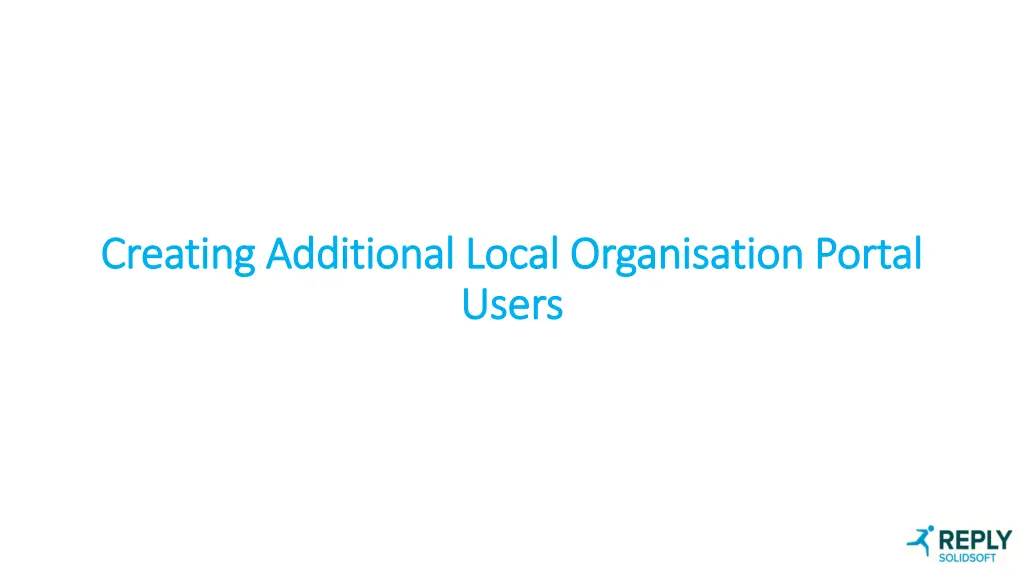 creating creating a additional local organisation
