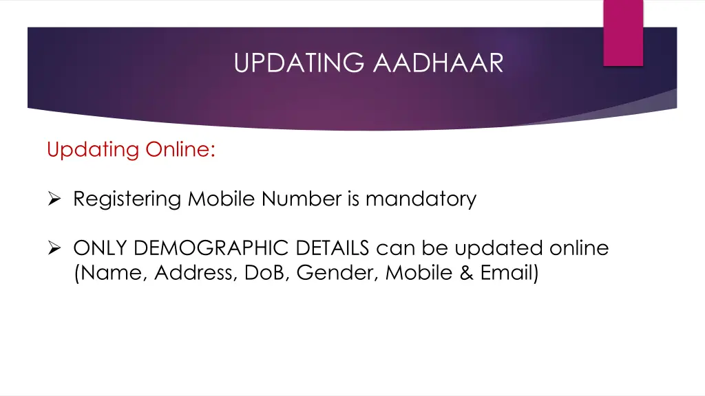 updating aadhaar 2
