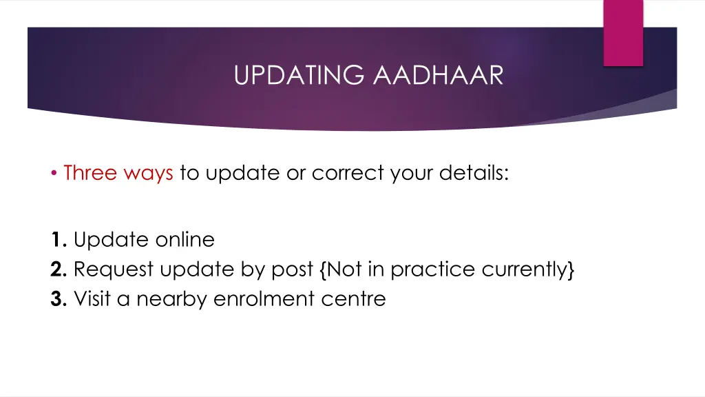 updating aadhaar