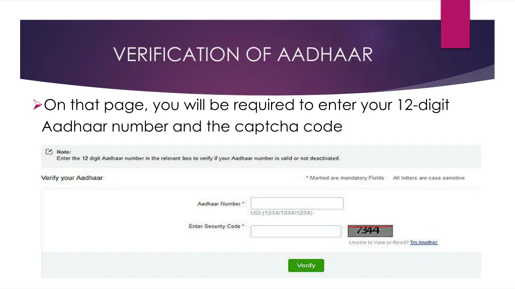 verification of aadhaar 2