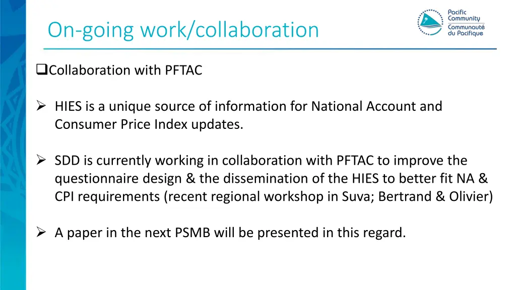 on going work collaboration