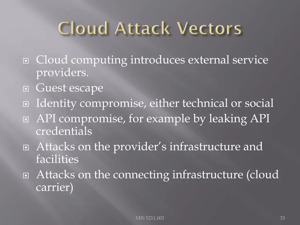 cloud computing introduces external service