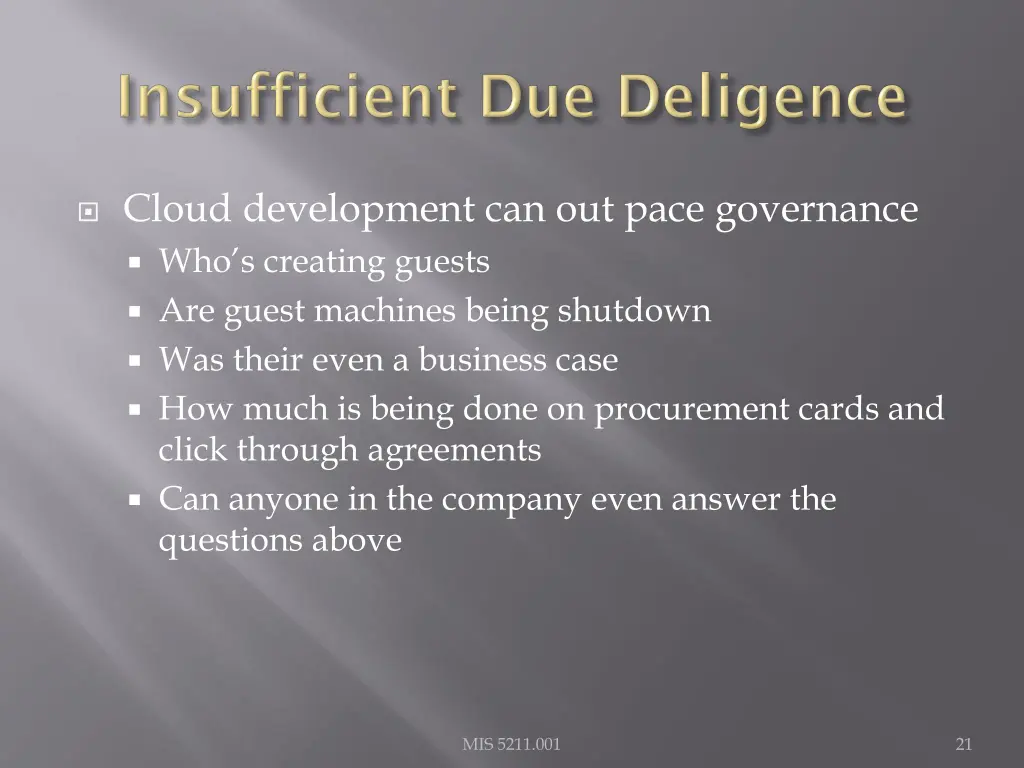 cloud development can out pace governance
