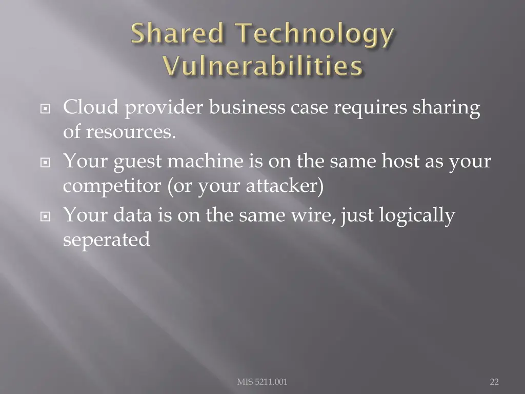cloud provider business case requires sharing
