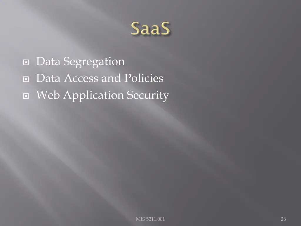 data segregation data access and policies