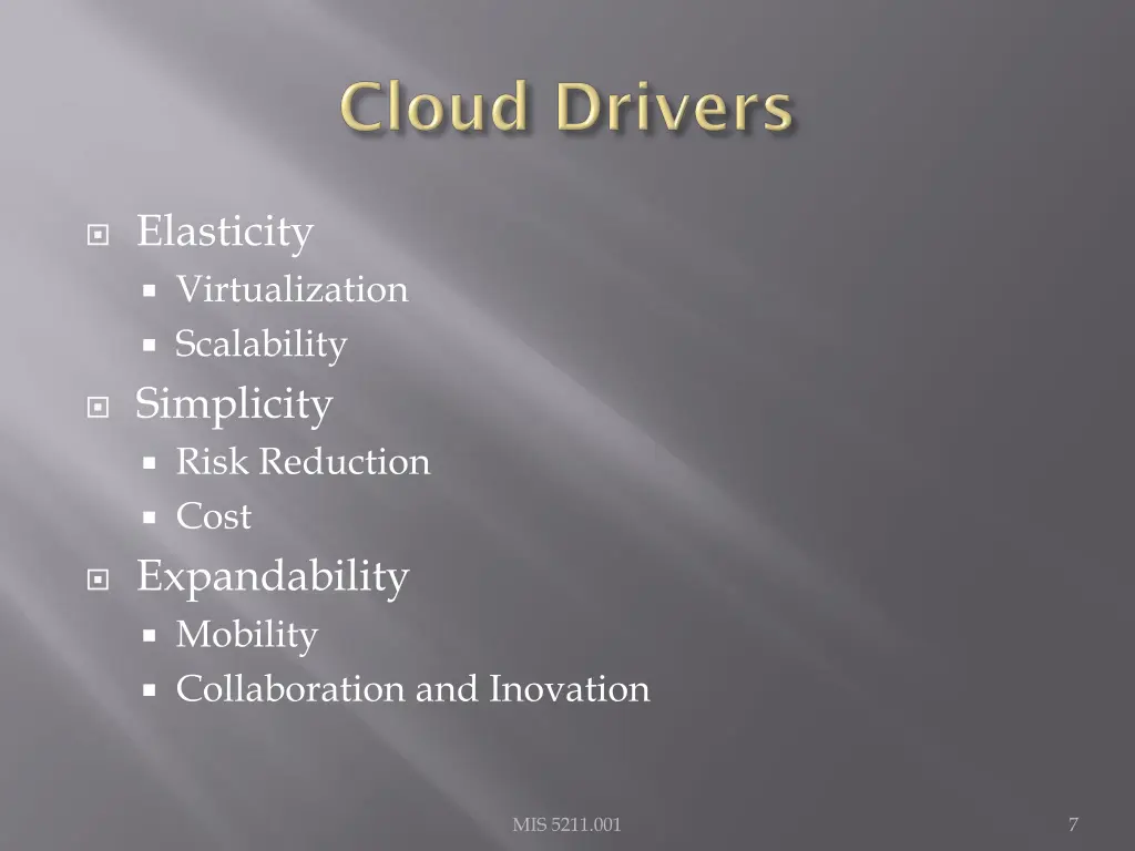 elasticity virtualization scalability simplicity