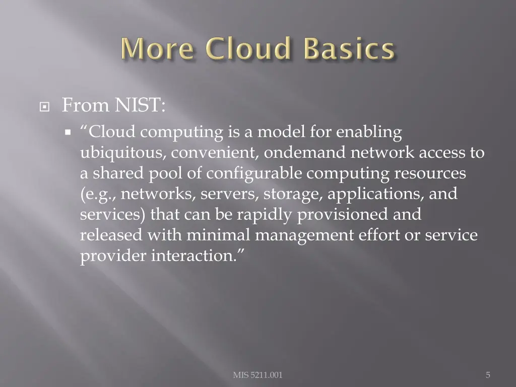 from nist cloud computing is a model for enabling
