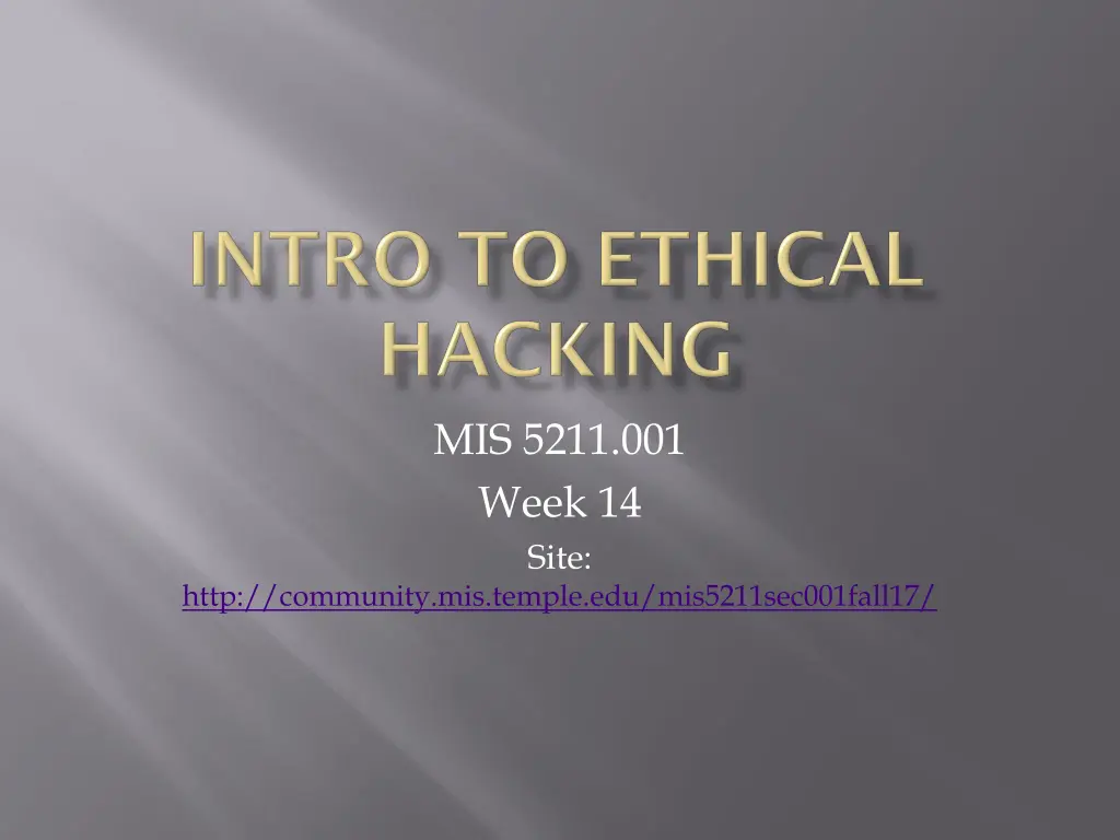 mis 5211 001 week 14 site