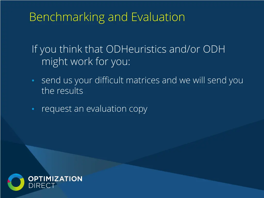 benchmarking and evaluation