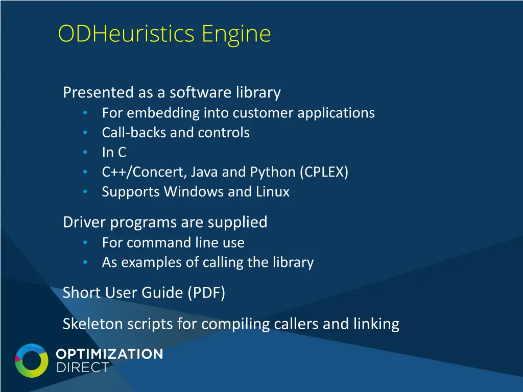 odheuristics engine
