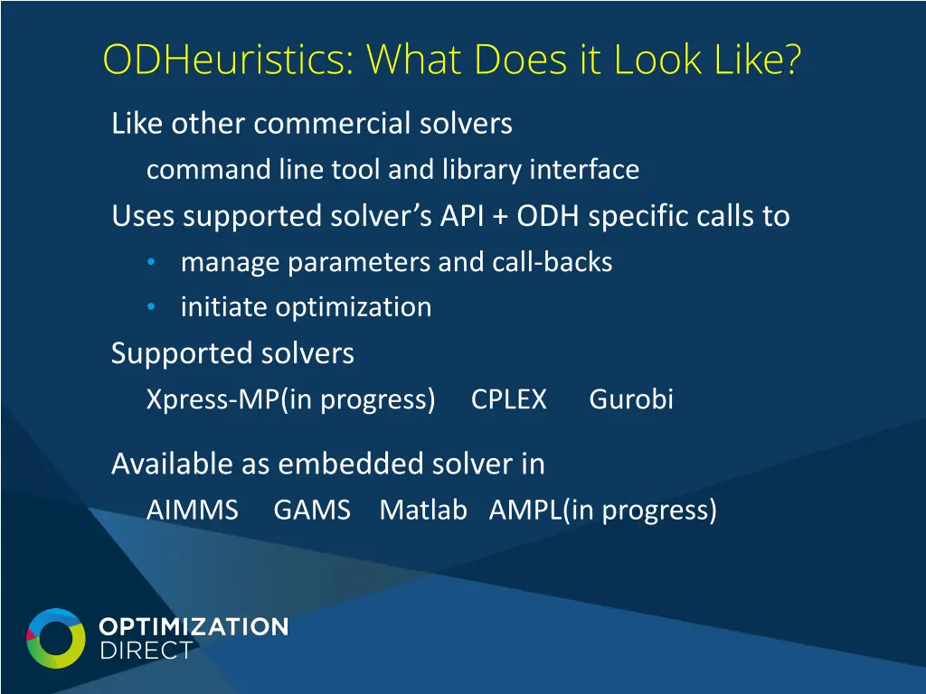 odheuristics what does it look like