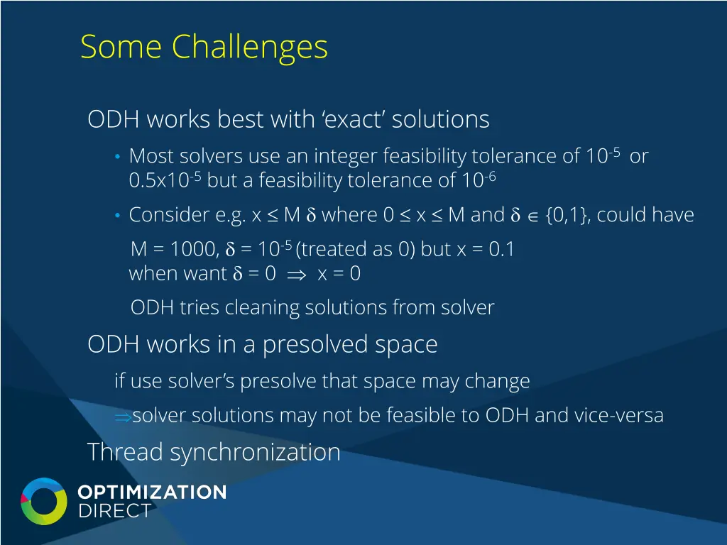 some challenges